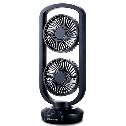 Ventilador de torre de escritorio portátil con oscilante de 3 velocidades, ventilador oscilante USB para dormitorio, oficina, hogar, camping