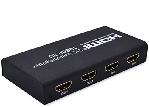 Microware HDMI 2X2 Switch/Splitter Support 1080P 3D (OUT1 OUT2, INPUT1 INPUT2) Media Streaming Device (Black)-picture-29