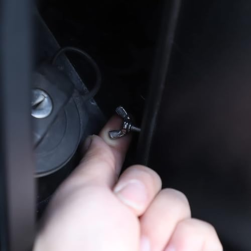 Miniatura 8 de Tapa de gas de bloqueo de aleación de aluminio, tapa de combustible con bloqueo para Land Rover Defender 2004-2019 Cubierta de tanque de gas