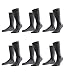 Produktbild FALKE Herren Airport Socken Strümpfe 14435 6 Paar, Farbe:Grau;Sockengröße:45-46;Artikel:14435-3070 dark grey mel.
