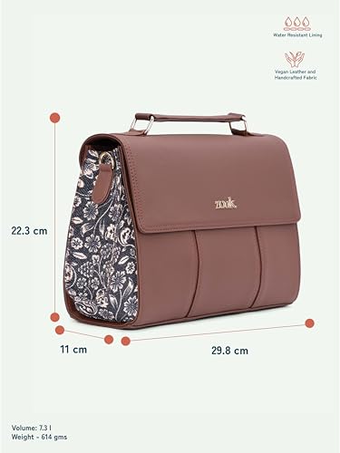 Image of ZOUK Rhea Kapoor Satchel Bag | Elegant Vegan Leather Handbag for Women |
