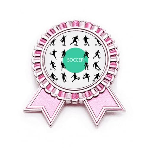 Broche rose pour médaille de lauréat du football en métal taille M