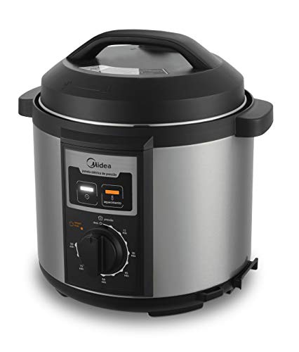Panela de Pressão Mecanica, 6L, Inox/Preto, 110V, Midea