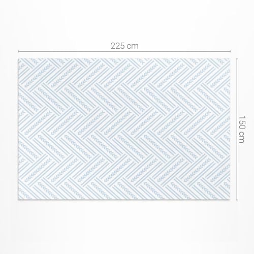 Tapis du sol vinyle 150x225 cm extérieur rectangle résistant et imperméable