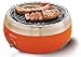 Homping Grill - Ultimate Portable Charcoal BBQ Grill. Produces Less Smoke. Combined with its Electric Fan for air/Heat Control. Tailgating Grill (Orange)