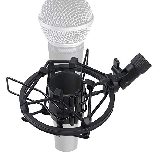 SUNMON SM58 Microphone Shock Mount Holder for Reduces Vibration and Noise, Suitable for Shure SM58-LC, SM58-CN Cardioid Dynamic Vocal Mic