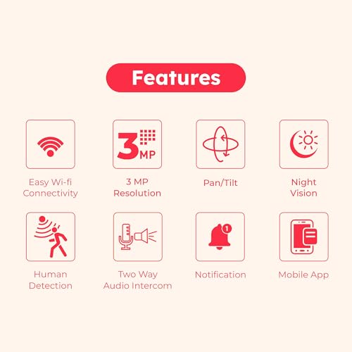Image of MANOMAY 3MP Wi-Fi Pan-Tilt Security Camera | BIS-ER Certified (STQC) | 360 Smart Tracking | Two-Way Audio | All Time Color Night Vision | Alexa Support | Works with Android & iOS (M1078S)