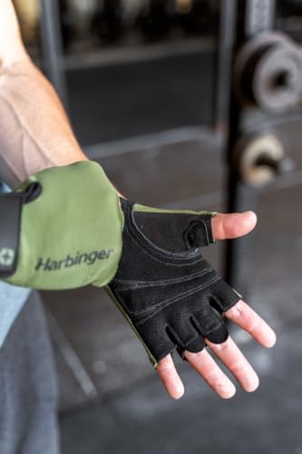 Harbinger Power Weightlifting Gloves, Padded genuine leather palm provides firm grip with reinforced high-touch areas - Image 5
