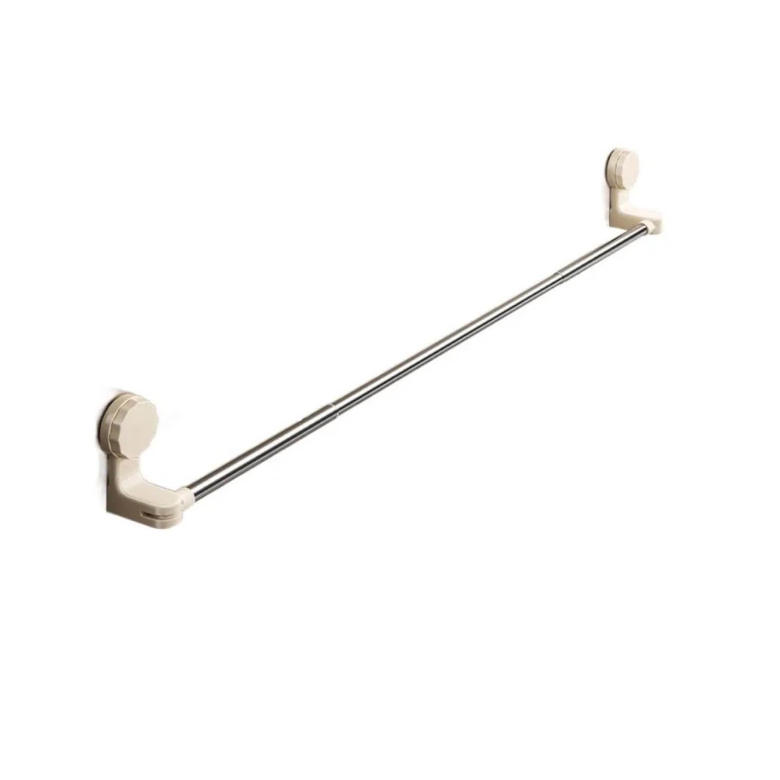 1pc Wall-Mounted Suction Cup Towel Rack Strong Rotatable Hanging Holder Easy To Install Waterproof Bathroom Rod(White 50-100cm)