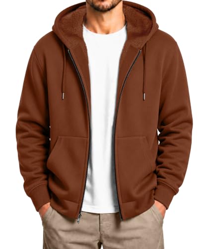 SCODI Hoodies for Men Zip Up Heavyweight Fleece Sweatshirt Thick Jacket 3XL - image 1