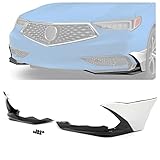 HECASA Front Bumper Lip Compatible with 2018-2020 Acura TLX Replacement for 08F01-TZ3-260A Front Lip Spoiler Splitter PP Plastic Painted Black & Silver