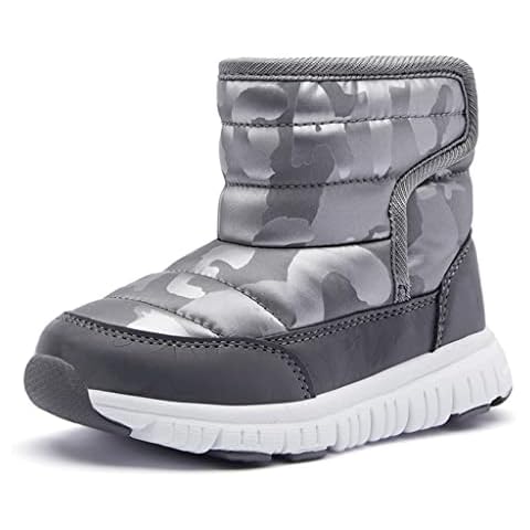 Kids Snow Boots Boys Girls Winter Boots Waterproof Non-slip Toddler Lightweight Warm Plush Lining Shoes for Cold Weather Cover