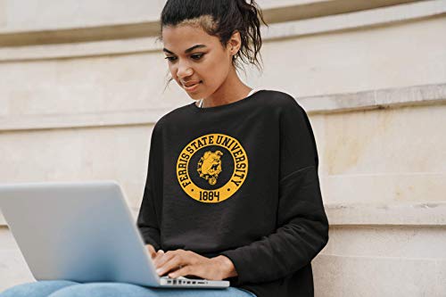 Ferris State University Circle One Color Unisex Crewneck Sweatshirt - Ferris Bulldogs Apparel2