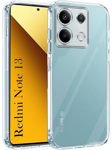 Image of Jkobi Silicone Back Cover Case for Xiaomi Redmi Note 13 5G (Clear Shockproof Case with Camera Protection | Soft and Flexible | Transparent)
