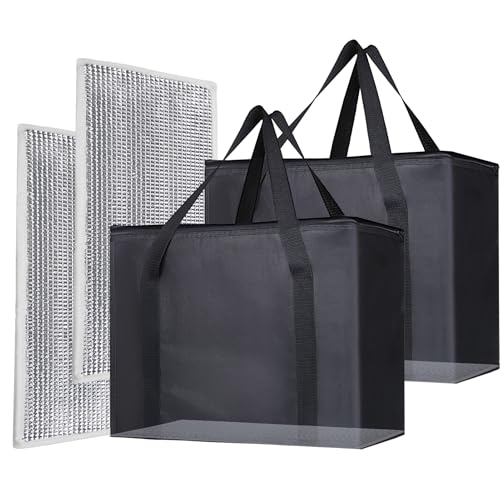 Is Costco Open Today 6 2PK Insulated Grocery Bags Reusable Heavy Duty - Cooler Tote with Reinforced Base for Stability & No Sag - XL Thermal Bag for Hot Cold Food, Delivery, Shopping, Travel, Camping, Grocery Essentials