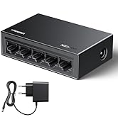 UGREEN LAN Switch 5-Port Netzwerk Switch Gigabit Switch automatische Geschwindigkeit von 10/100/1...
