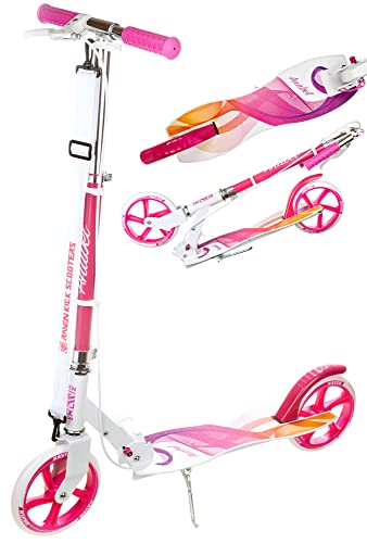 Raven Anabel Patinete para niños, 200 mm, con Freno de Mano (Anabel Orange/Pink)