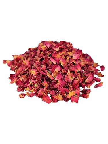 Pétalos de rosa secos comestibles, naturales, de grado alimenticio, perfectos para confeti de boda, manualidades, manualidades y cuidado de la piel, HerbsnSpiceit (100 g)