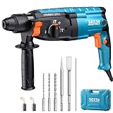 Seesii 9 Amp SDS-Plus Lightweight Rotary Hammer Drill for Concrete, Masonry
