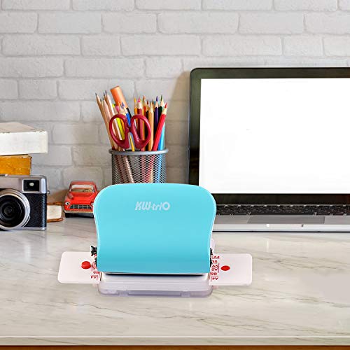 Entweg Perfurador de papel de 6 buracos Perfurador de metal portátil com capacidade para 5 folhas 6