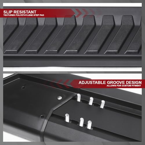 Estribos de aluminio Armordillo 6" estilo OE con franjas de polímero miniatura 5
