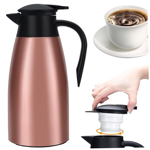 Carafe à café thermique 2L en acier inoxydable or rose