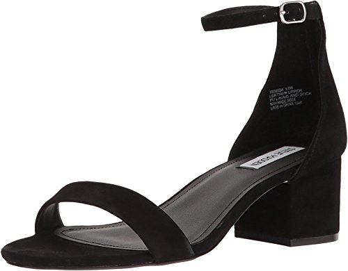 Steve Madden Women's Irenee Dress Sandal, Black Suede, 7 M US