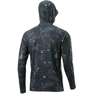 LOOGU Men's UPF 50+ Sun Protection Hoodie Shirt Long Sleeve Rash Guard SPF T-Shirts for Fishing Hiking