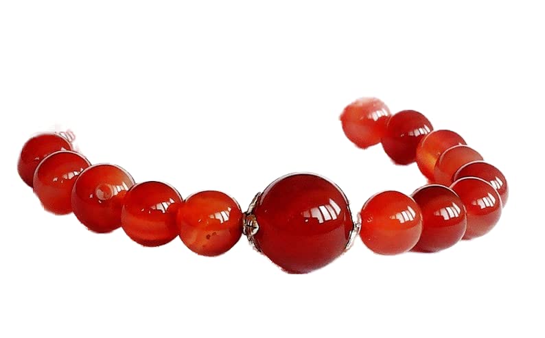 Bracelet en cornaline naturelle pour la méditation et la vitalité spirituelle