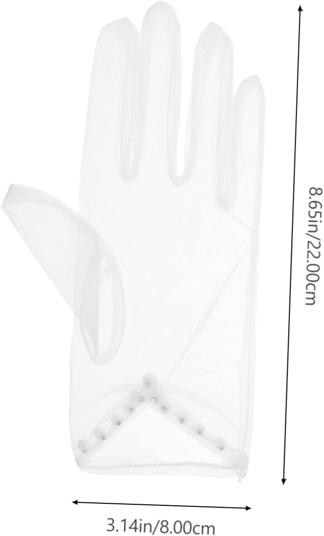 Unique Design Bridal Gloves Comfortable Pearl Gloves for Wedding Bridal Dress Suitable for Women Girls