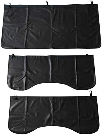 3Pcs Set Automotive Fender Covers Magnetic PU Leather Car Fender Cover Work Mat, Car Protector Mat Pad with Hooks Size M