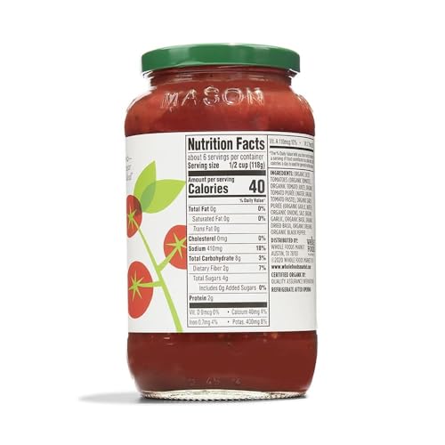 365 by Whole Foods Market, Organic Fat Free Marinara Pasta Sauce, 25 Ounce - image 2