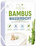 Flyideas Wasserdichter Matratzenschoner Kinderwagen 75x35 cm, 1 STK. Zertif. Bambus Matratzenschutz Betteinlage für Kinderwagenmatratze Stubenwagen Moseskörbe Baby