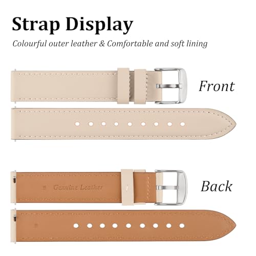 AK f&uuml;r Garmin Venu 3S Armband/Venu 2S Armband Damen Herren, Weich Leder Uhrenarmband 18mm f&uuml;r Garmin Vivoactive 4S/ Forerunner 265S 255S/ Vivomove 3S Ersatzarmb&auml;nder