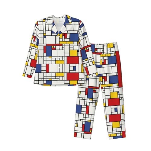 Vêtement de nuit léger et doux au motif abstrait avec finitions coutures premium