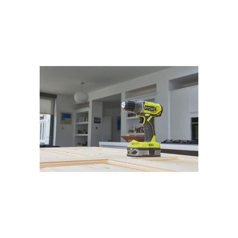 Pack RYOBI - Perceuse Visseuse R18DD2-220S - 18V One Plus - 2 batteries 2,0Ah - chargeur - Coffret antichocs empilable 38 accessoires - porte embouts