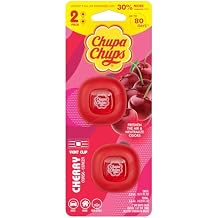 Chupa Chups Car Air Freshener, Candy Cherry - Long Lasting Car Fresheners with Fun Scents, Colorful and Vibrant Air Freshener for Car, Unique Car Freshner Perfume Deodorizer Refresher Fragrance