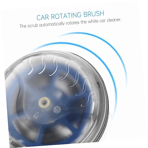 Car Wash Water Brush Washer Rotating Wash 1/4 Swivel Brush Car Cleaner Machine Car Rotating Brush Car Cleaner Nozzle Pressure Cleaner Machine Washing Brush Pp Round to Rotate