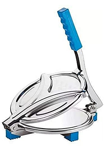 Urja Enterprise Stainless Steel 6.5 inch Dia.Puri Maker Press Machine with Handle, Manual Stainless Steel Roti Press, Papad/Khakhra/Chapati Maker [Pack of 1]