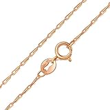ℱ₰ Material: Oro rosa 750 KnSam Collier Femme Fine Chaîne, Or Rose 18 Carats Élégance Cadeau Noël