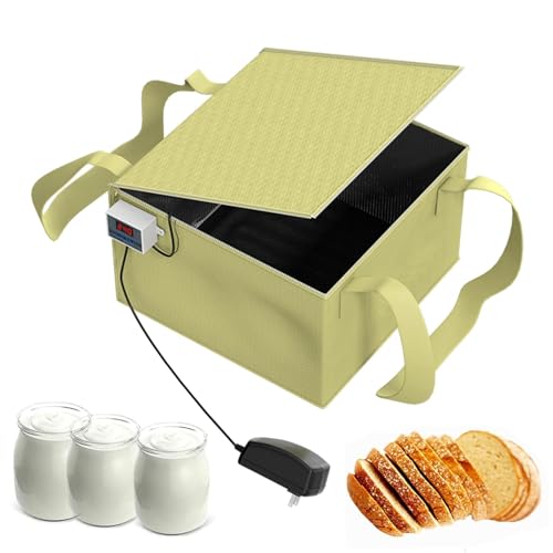 Fermentador de Masa Madre y Caja calentadora con Calentador | Caja Aislante Impermeable para fermentación de Pan, Ideal para Masa Madre, Masa de Pizza y Productos horneados caseros
