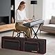 OUUTMEE tasche 88 keyboard, für E-Klaviere, 600D Oxford-Stoff mit 10 mm Startseite, Gigbag (schwarz) Stoßfest, wasserdicht, vier Eckenschutz