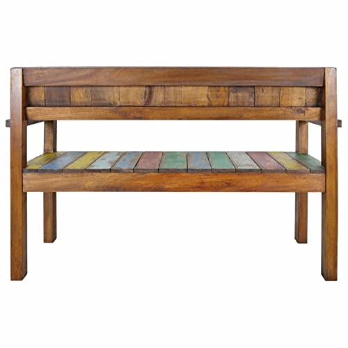 Homgoday 115cm Solid Wood Recovery Bench Garden Bench Heavy Duty Balcony Bench for Balcony, Terrace & Garden - Image 6
