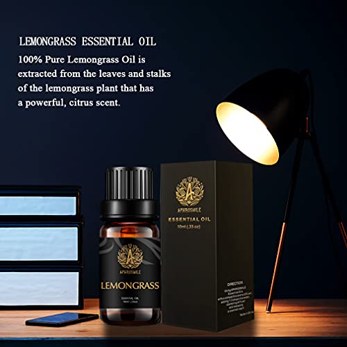 Aromatherapie Geuroliën, 100% Pure Citroengras Geuroliën voor Diffuser, Luchtbevochtiger, Massage, Aromatherapie, Huid… - Image 5