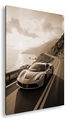 Impression d'art deyoli Courbes grand format sur toile murale en bois