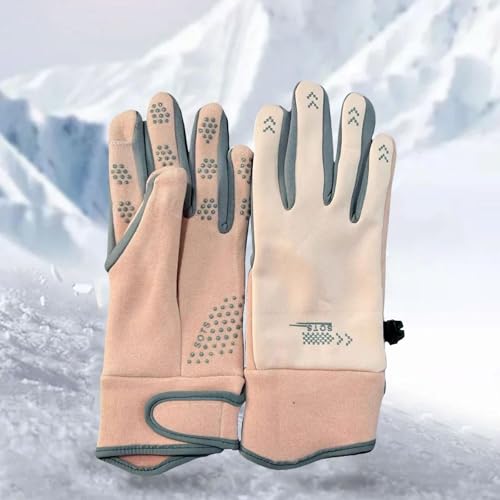 Guantes de esquí de invierno táctiles con forro grueso impermeable 6