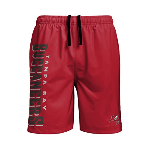 FOCO Tampa Bay Buccaneers NFL Mens Solid Wordmark Traditional Swimming