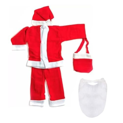 brown leaf Christmas Santa Dress for Children With Beard Santa Claus Costume For Kids and adult (4 no.(4-6 Year) (B0CP7FK756) Amazon Price History, Amazon Price Tracker