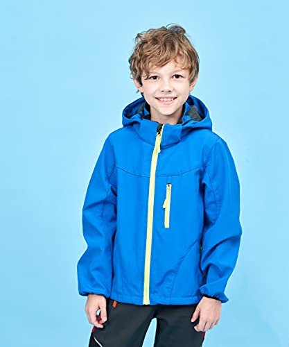 M2C Boys Hooded Winter Windbreaker Softshell Jacket Fleece Lined Jackets, Blue, 5T #TOP1