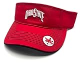 Officially Licensed Ohio State Visor Hat Classic Edition Adjustable Team Logo Embroidered Cap (Red)